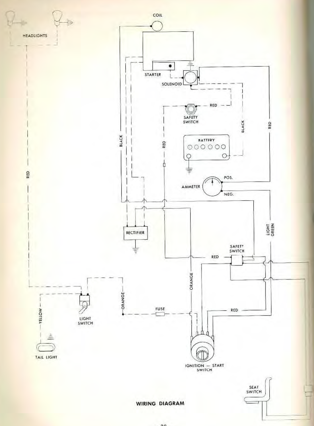 C100 Wiring Diagram - Wheel Horse Electrical