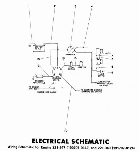Tractor 1971 Toro 8hp Toromatic D&A IPL Wiring Specs.pdf - 1965-1972