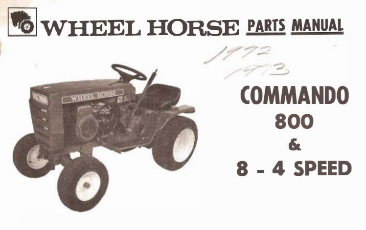 Wheel horse commando online 800 parts