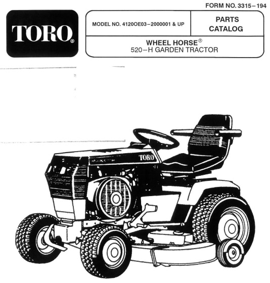 Tractor 1992 520-H IPL.pdf - 1991-1997 - RedSquare Wheel Horse 