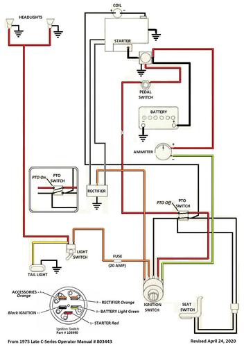 Tractor 1975 C-100 8-Speed IPL Wiring Revised.pdf - 1973-1977