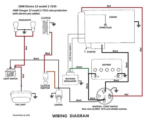 Tractor 1968 Electro 12 D&A TPL Wiring Revised SN.pdf - 1965-1972