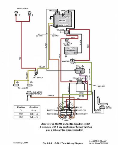 Tractor 1979 C-161 Twin B&S powered Wiring Revised from SM.pdf - 1978