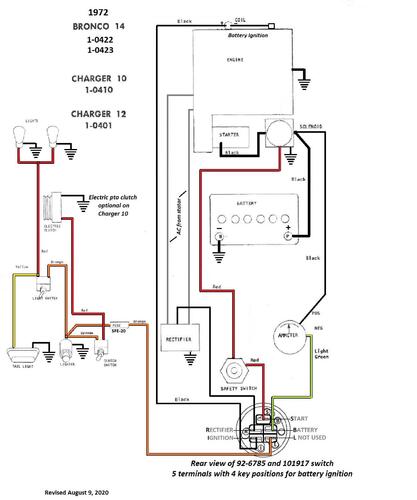 Tractor 1972 Bronco 14, Charger 10 & Charger 12 D&A OM Wiring RevisedSN