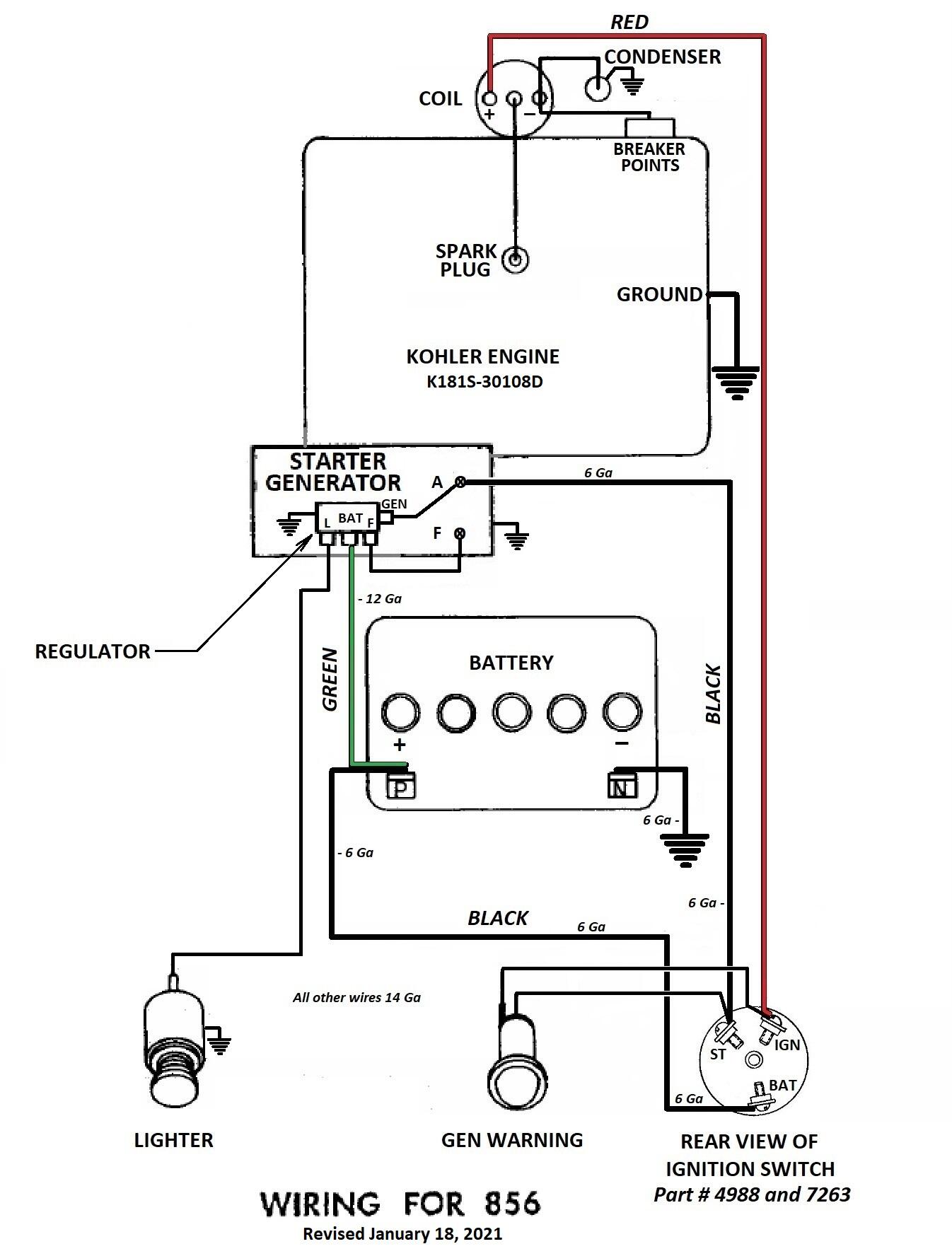 Starter Generator Light Wire Burned up Wheel Horse Electrical