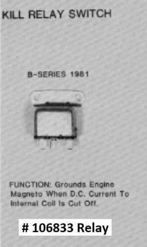 Relay Ignition kill 106833 replaced by 99-5365 kit List