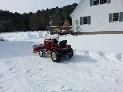 wheel horse plowing snow 2014