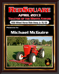 april tractor Of month plaque Michael McGuire