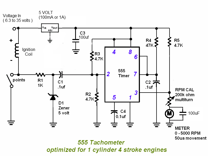 Homemade 555 Tachometer | Electronics Forum (Circuits ... wire electric fence schematic 