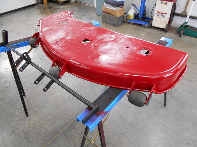 48 deck painted and front rollers installed 1.JPG