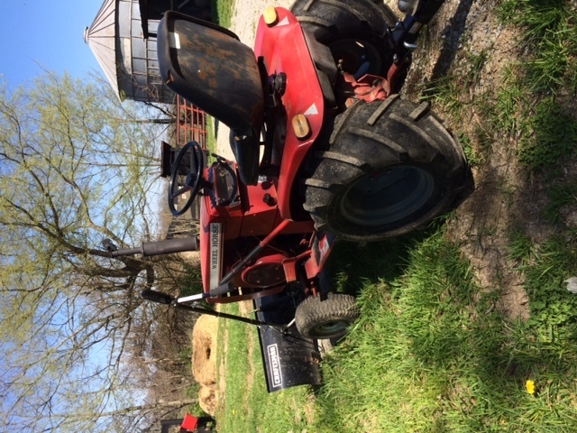 My red garden tractor