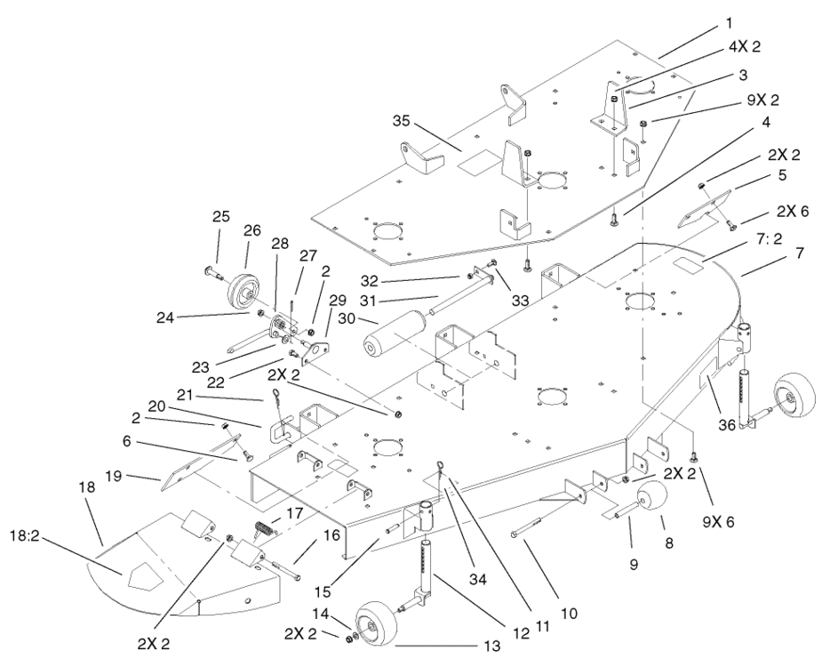5xi 60 inch deck diagram.gif