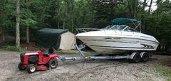 1979 C-161 Wheel Horse pulling my boat and trailer