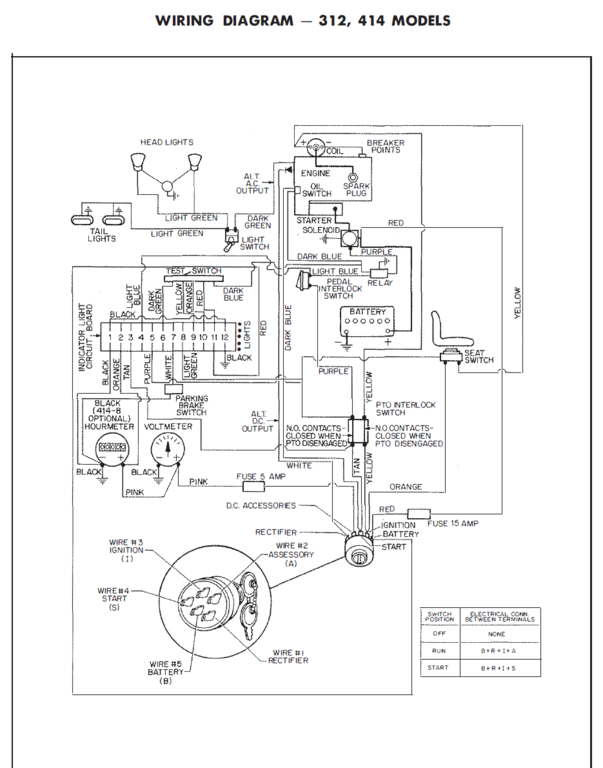 Wheel Horse 312 Wiring Diagram - Wiring Diagram