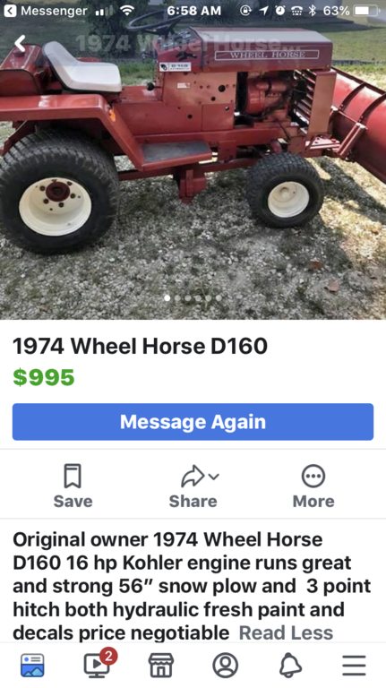 1974 D 160 Restorations Modifications Customizations RedSquare Wheel Horse Forum