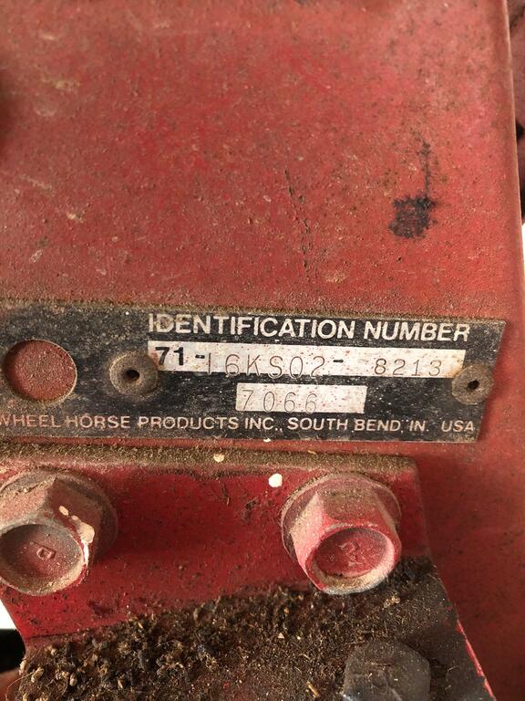 Wheel horse serial number year clearance