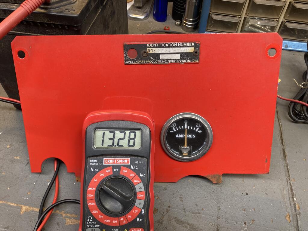 How to bench test a voltage rectifier/regulator & ammeter Wheel Horse
