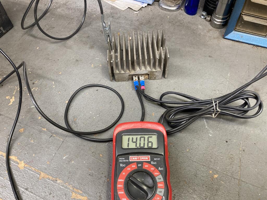 How to bench test a voltage rectifier/regulator & ammeter Wheel Horse