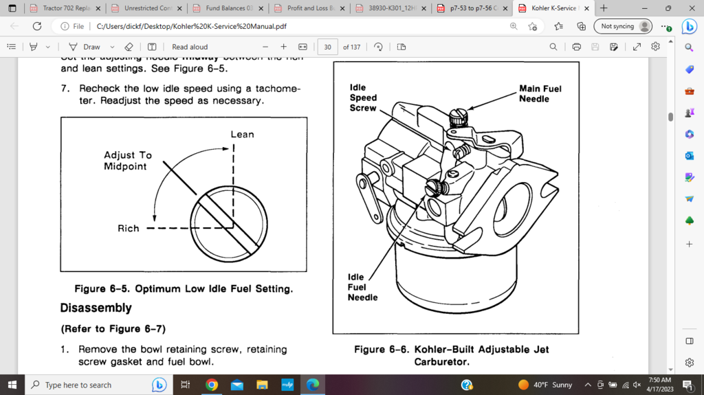 C120 Bogs Down Under Load When Hot Engines RedSquare Wheel Horse Forum