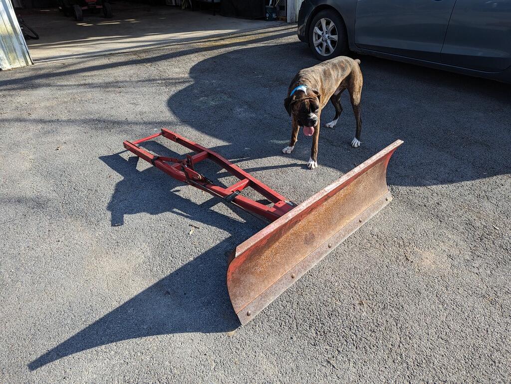 Wheel Horse Wheel Weights, Plow with axle brackets, & Trailer. Wheel
