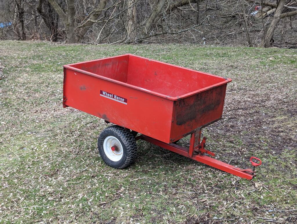 Wheel Horse Wheel Weights, Plow with axle brackets, & Trailer. Wheel