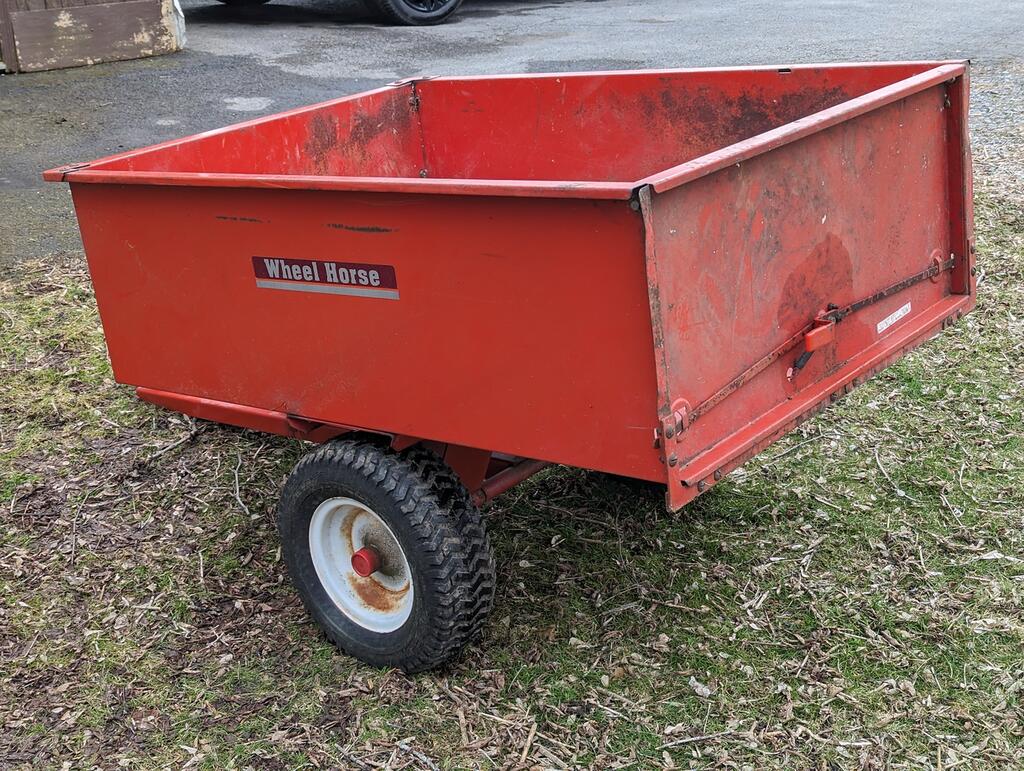Wheel Horse Wheel Weights, Plow with axle brackets, & Trailer. Wheel